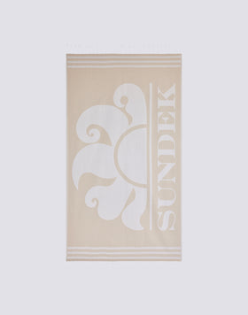 JACQUARD FOUTA BEACH TOWEL WITH LOGO