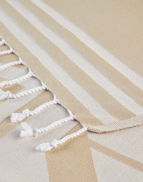 JACQUARD FOUTA BEACH TOWEL WITH LOGO