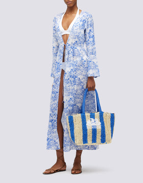 VITA - WOVEN STRAW BAG WITH EMBROIDERED LOGO