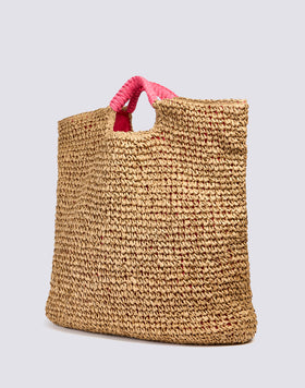 MAXI BAG IN WOVEN PAPER STRAW