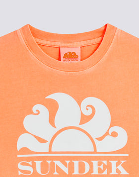 SHORT SLEEVE T-SHIRT IN OVERDYED COTTON