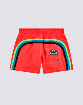SWIMSHORTS SHORT ELASTICATED WAIST RECYCLED POLYESTER REPREVE® FLUO