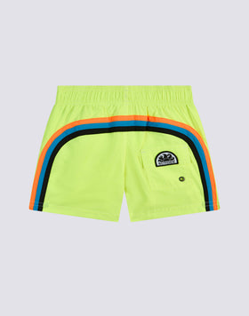 SWIMSHORTS SHORT ELASTICATED WAIST RECYCLED POLYESTER REPREVE® FLUO