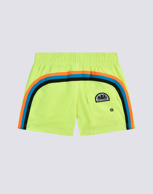 SWIMSHORTS SHORT ELASTICATED WAIST RECYCLED POLYESTER REPREVE® FLUO