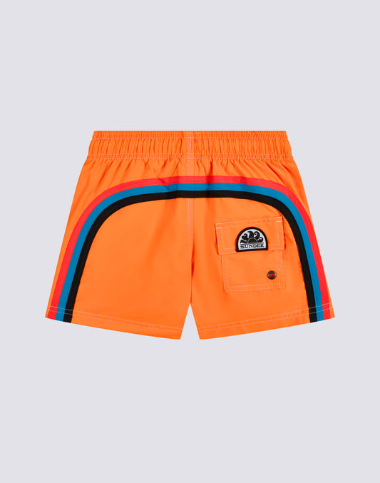SWIMSHORTS SHORT ELASTICATED WAIST RECYCLED POLYESTER REPREVE® FLUO