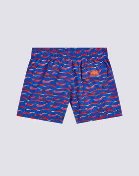 RECYCLED POLY CHILINO PRINT SHORT ELASTICATED WAIST SWIMSHORTS