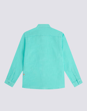 LINEN SHIRT WITH MANDARIN COLLAR