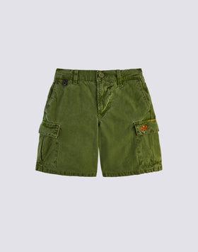 CARGO SHORTS IN GARMENT-DYED FABRIC WITH RAINBOW