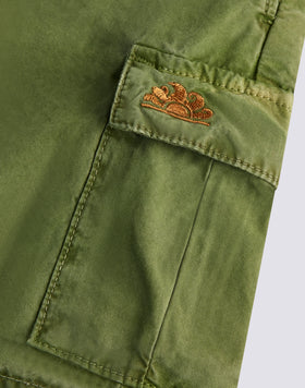 CARGO SHORTS IN GARMENT-DYED FABRIC WITH RAINBOW