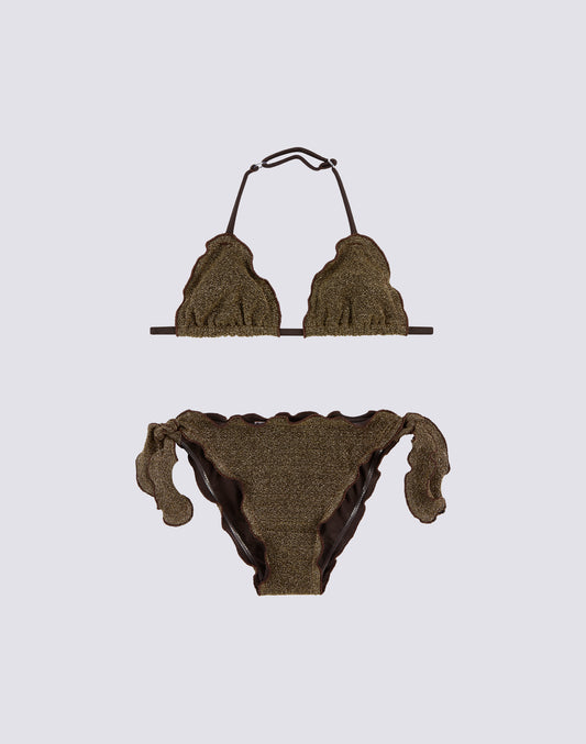 MINI MAGNOLIA BIKINI WITH TRIANGLE TOP AND PANTIES WITH BOWS