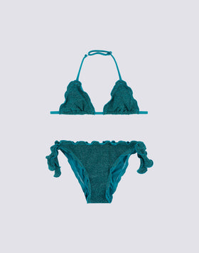 MINI MAGNOLIA BIKINI WITH TRIANGLE TOP AND PANTIES WITH BOWS