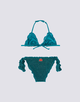 MINI MAGNOLIA BIKINI WITH TRIANGLE TOP AND PANTIES WITH BOWS
