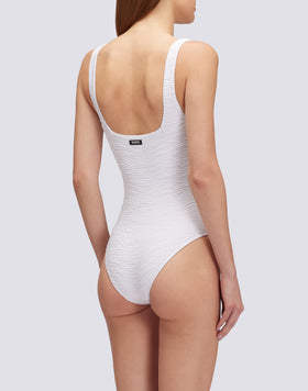 MILLER - JACQUARD ZEBRA PRINT ONE-PIECE SWIMSUIT