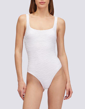 MILLER - JACQUARD ZEBRA PRINT ONE-PIECE SWIMSUIT