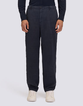 SEMI-STRETCH LINEN TROUSERS