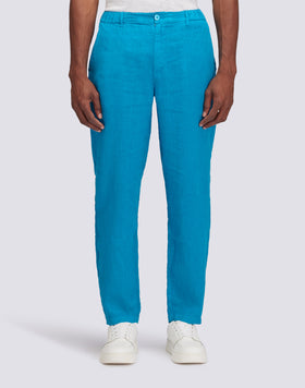 SEMI-STRETCH LINEN TROUSERS