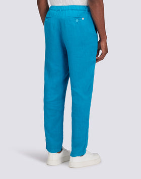 SEMI-STRETCH LINEN TROUSERS