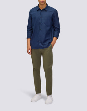 TWILL STRETCH CHINO TROUSERS