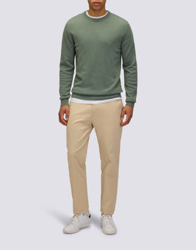 TWILL STRETCH CHINO TROUSERS