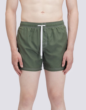 REPREVE® RECYCLED POLYESTER ELASTICATED WAIST SHORT SWIMSHORTS