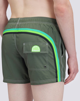 REPREVE® RECYCLED POLYESTER ELASTICATED WAIST SHORT SWIMSHORTS