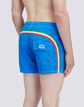 REPREVE® RECYCLED POLYESTER ELASTICATED WAIST SHORT SWIMSHORTS