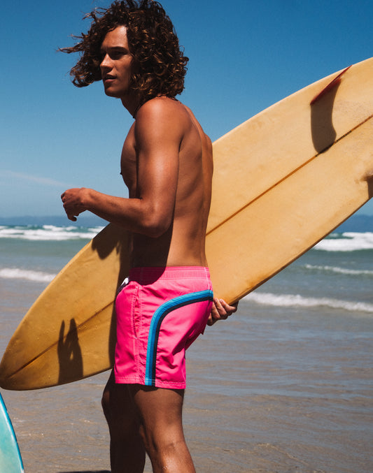 REPREVE® RECYCLED POLYESTER ELASTICATED WAIST SHORT SWIMSHORTS