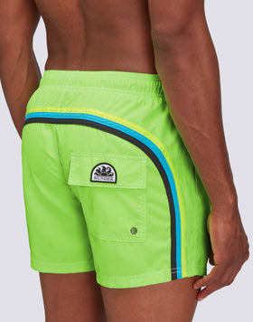 FLUO ELASTICATED WAIST RECYCLED POLYESTER REPREVE®  SWIMSHORT