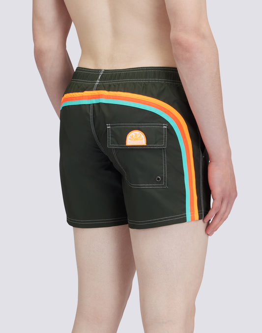 ICONIC TAFFETA SHORT SWIMSHORTS WITH ELASTIC WAIST