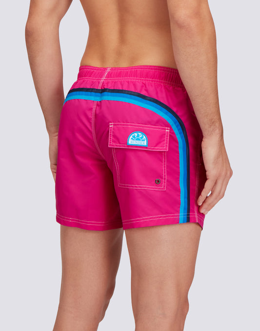 ICONIC TAFFETA SHORT SWIMSHORTS WITH ELASTIC WAIST