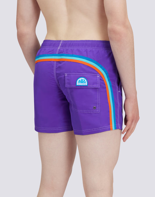 ICONIC TAFFETA SHORT SWIMSHORTS WITH ELASTIC WAIST