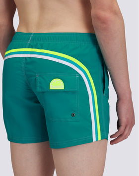 ICONIC TAFFETA SHORT SWIMSHORTS WITH ELASTIC WAIST