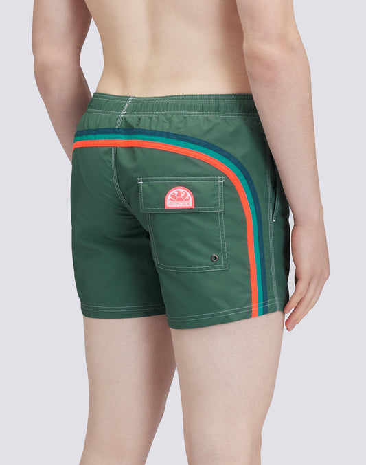 ICONIC TAFFETA SHORT SWIM SHORTS WITH AN ELASTICATED WAISTBAND