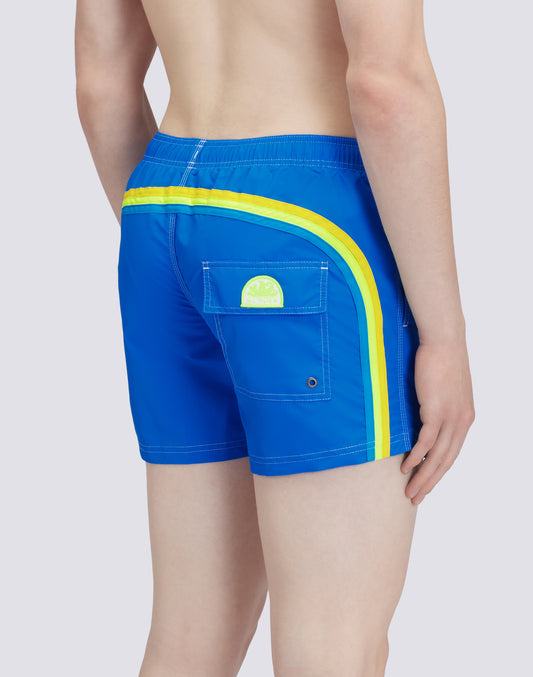 ICONIC TAFFETA SHORT SWIMSHORTS WITH ELASTIC WAIST