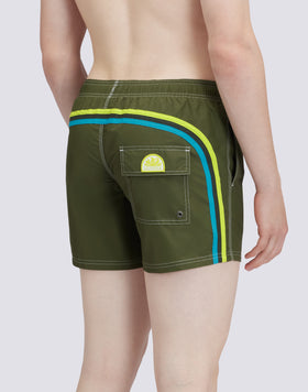 ICONIC TAFFETA SHORT SWIMSHORTS WITH ELASTIC WAIST