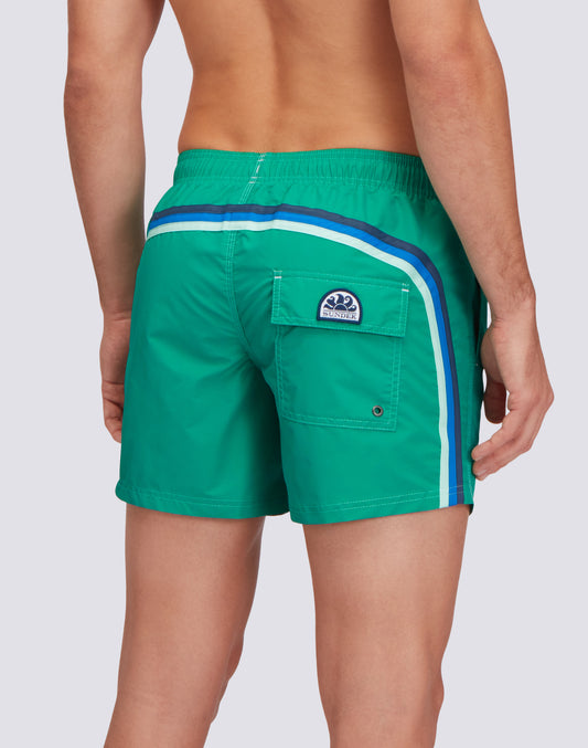 ICONIC TAFFETA SHORT SWIMSHORTS WITH ELASTIC WAIST