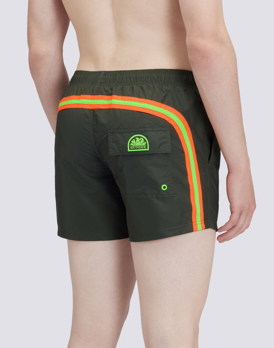 ELASTICATED WAIST ICONIC TAFFETA RAINBOW 2 COLOURS SHORT SWIMSHORTS