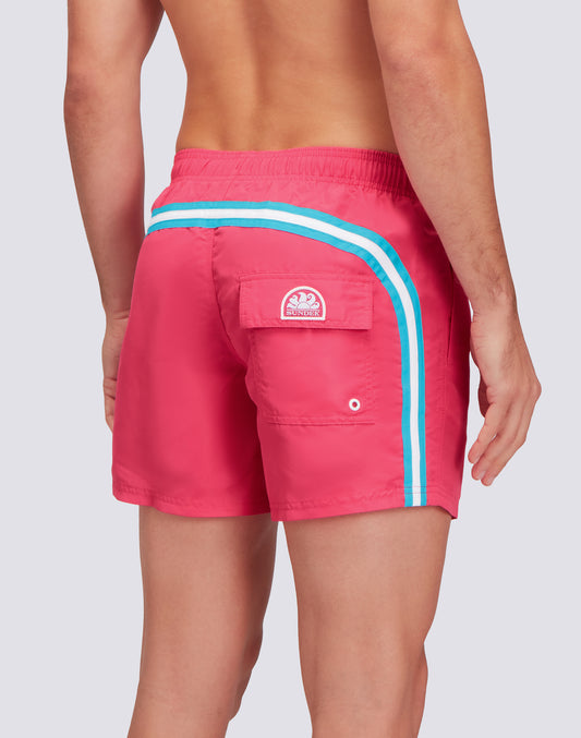 ELASTICATED WAIST ICONIC TAFFETA RAINBOW 2 COLOURS SHORT SWIMSHORTS