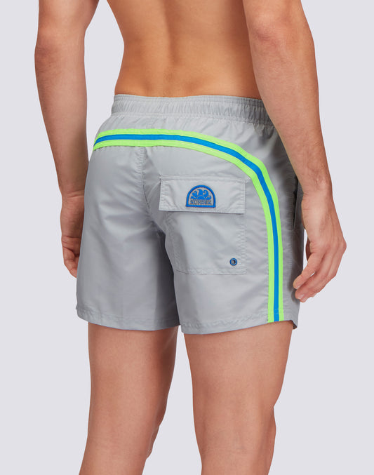 ELASTICATED WAIST ICONIC TAFFETA RAINBOW 2 COLOURS SHORT SWIMSHORTS