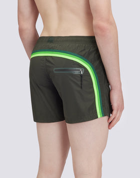 MEMORY STRETCH WAIST SWIM TRUNKS