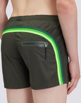 MEMORY STRETCH WAIST SWIM TRUNKS