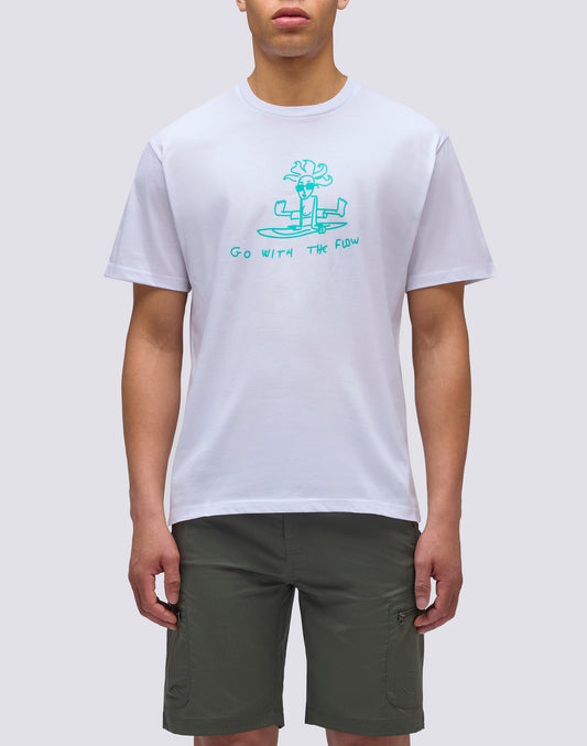 GO WITH THE FLOW PRINTED T-SHIRT