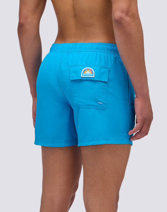 SHORT SWIMSHORTS WITH ELASTIC WAIST IN REPREVE® RECYCLED POLYESTER