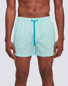 SHORT STRETCHED SWIM SHORTS WITH AN ELASTICATED WAISTBAND