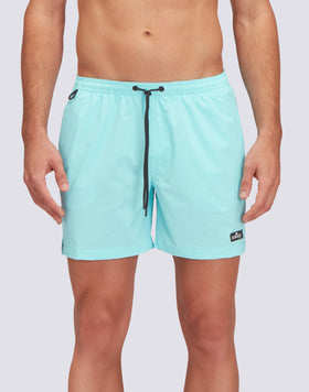 SWIM SHORTS WITH STRETCH FABRIC AND REMOVABLE POUCH