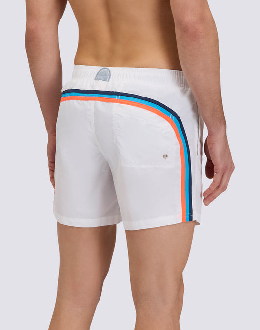 ICONIC TAFFETA ELASTICATED WAIST SHORT SWIMMING SHORTS WITH POCKET