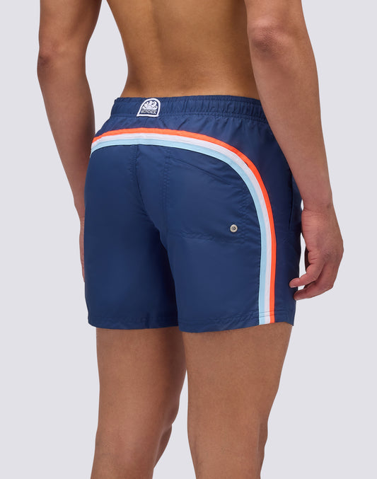 ICONIC TAFFETA ELASTICATED WAIST SHORT SWIMMING SHORTS WITH POCKET