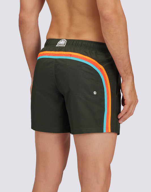 ICONIC TAFFETA ELASTICATED WAIST SHORT SWIMMING SHORTS WITH POCKET