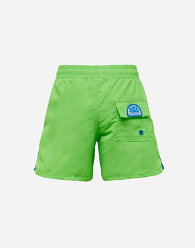 ICONIC TAFFETA SHORT-LENGTHS SWIMSHORTS WITH ELASTICATED WAIST AND PIPING