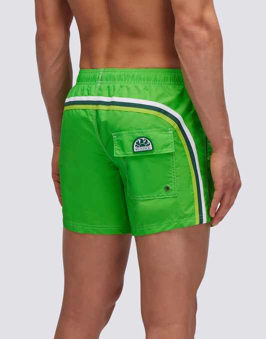 ICONIC TAFFETA SHORT SWIMSHORTS WITH ELASTIC WAIST